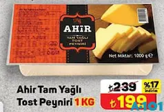 AHİR TAM YAĞLI TOST PEYNİRİ 1 KG